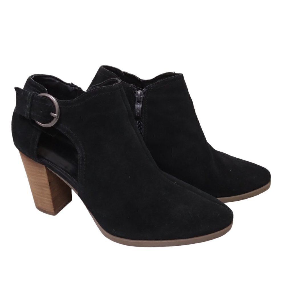 Michael Shannon | Black Suede Ankle Boot Side Zip | Size 9.5